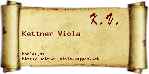 Kettner Viola névjegykártya